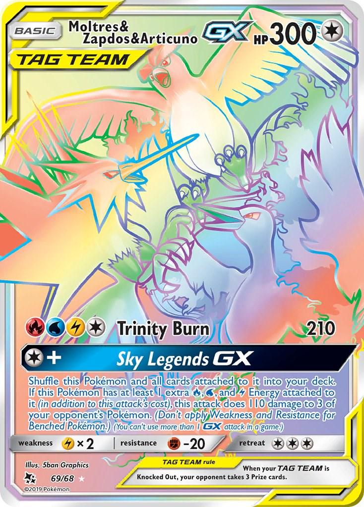 Moltres & Zapdos & Articuno GX (Secret) 69/68